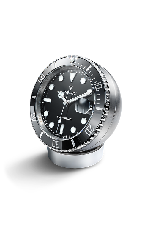 Rolex Submariner Date desk clock, 80 mm, stainless steel, C909010LN-0001