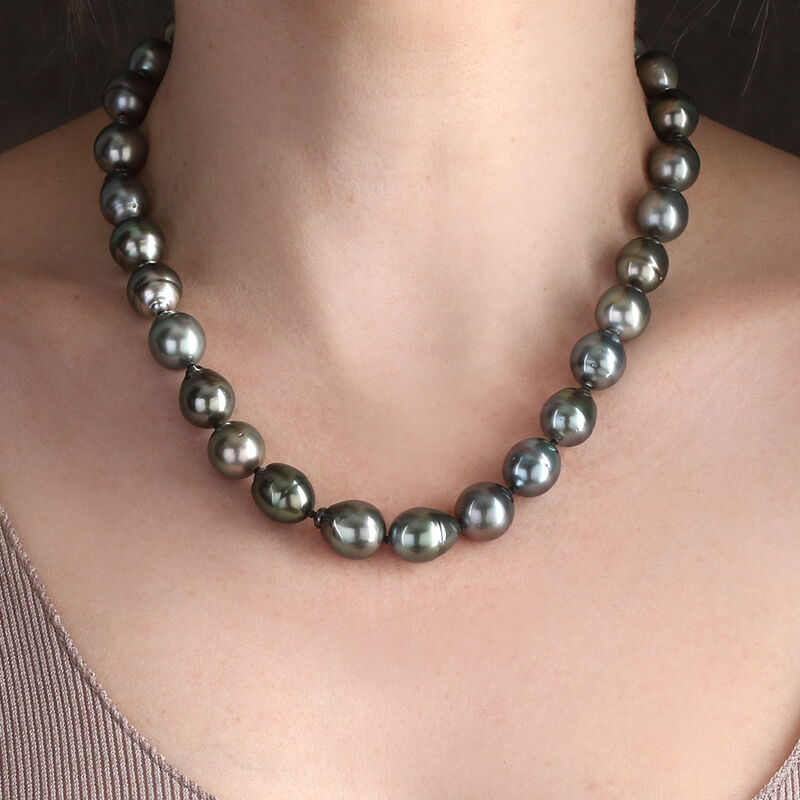 Cultured South Sea Tahitian Pearl Strand 14K, 18" image number 1