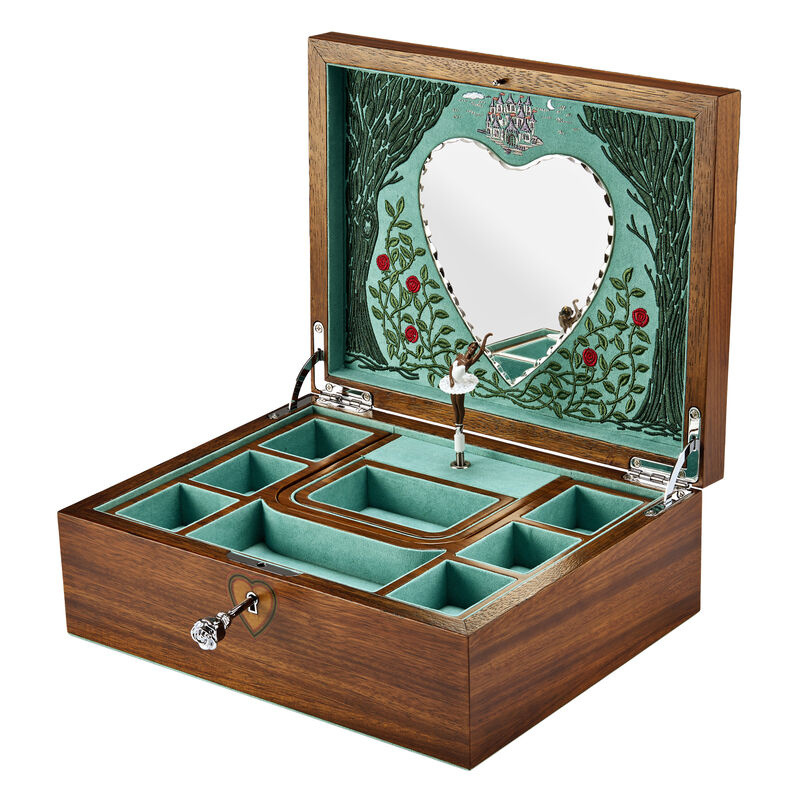 WOLF Ballet Musical Jewellery Box &ndash; Sleeping Beauty Walnut Wood image number 3