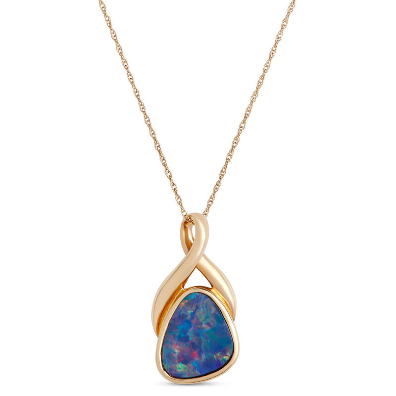 Opal Doublet Pendant 14K image number 0
