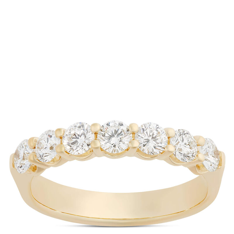 Ben Bridge Signature 7 Stone Diamond Anniversary Band, Yellow Gold image number 0
