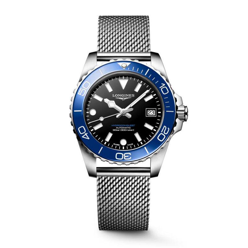 Longines Hydroconquest Black Dial Watch, 39mm image number 0