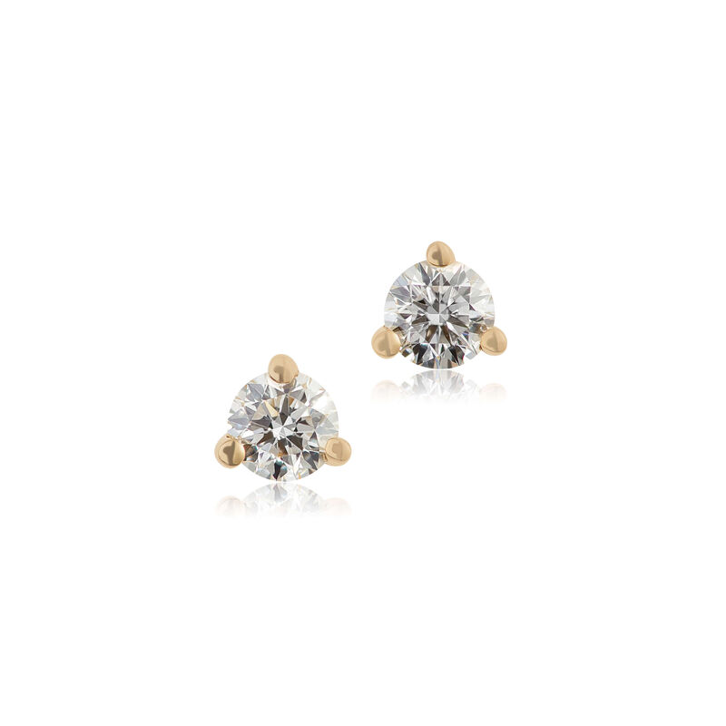 Classic Round Diamond Studs, 1/5 Carat Total Weight, in 14K Yellow Gold image number 0