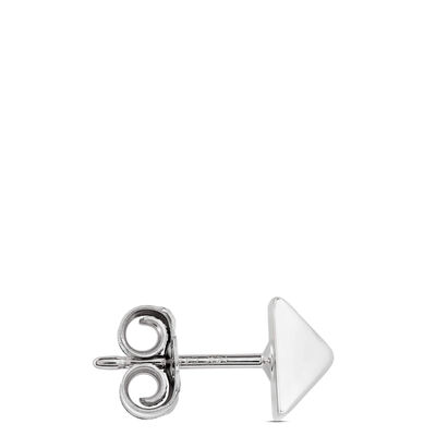 Pyramid Post Studs, 14K White Gold