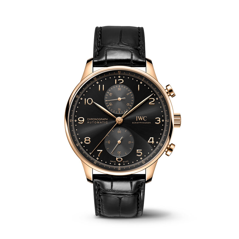 IWC Portugieser Chronograph Black Dial Watch, 41mm image number 0