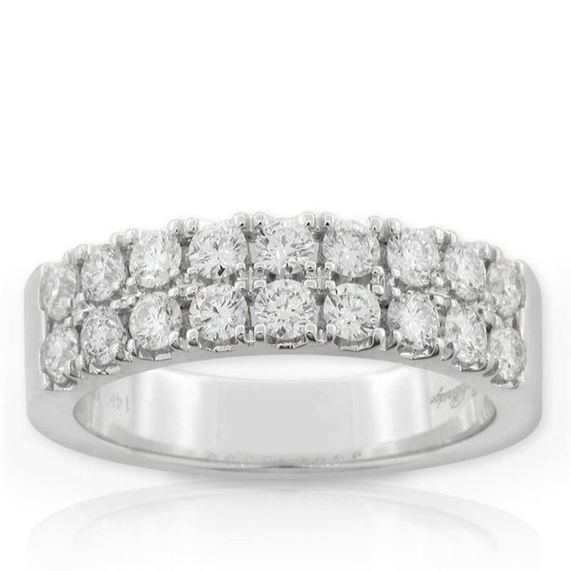 Two Row Diamond Ring 14K image number 6