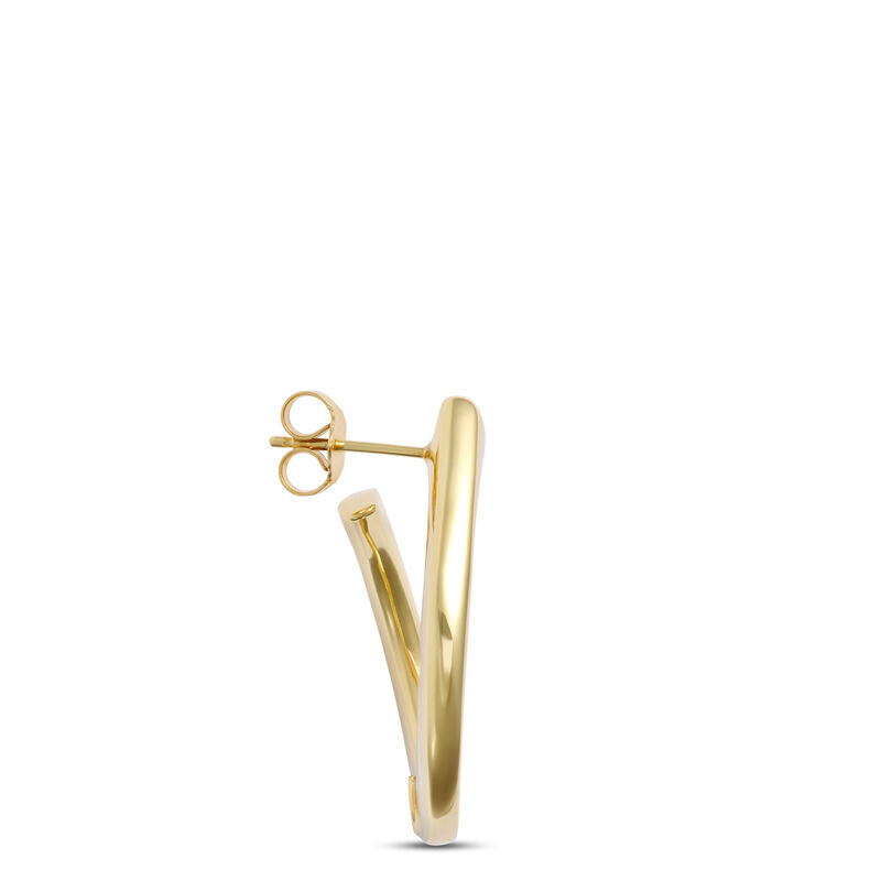 Toscano Front-to-Back  Hoops, 14K Yellow Gold image number 1