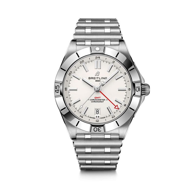 Breitling Chronomat Automatic GMT 40 Watch Steel Case White Dial, 40mm image number 0