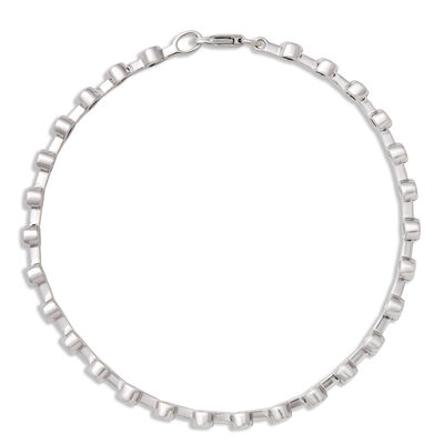 Bezel Set Diamond Tennis Bracelet, 7-inches, 14K White Gold