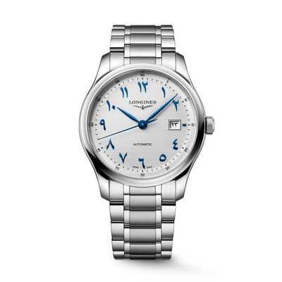 Longines Master Collection Arabic Silver Dial Watch, 41mm