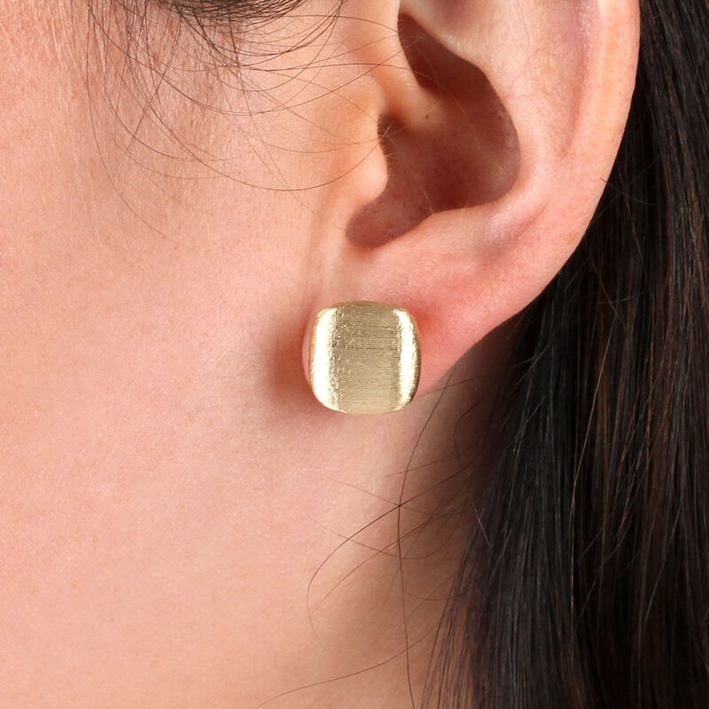 Toscano Satin Square Earrings 14K image number 2