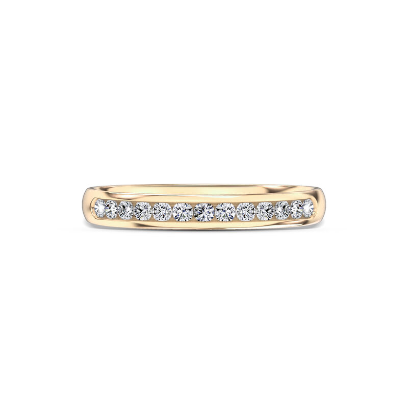 Classic Round Diamond Anniversary Band, &frac14; Carat Total Weight, 14K Yellow Gold image number 0