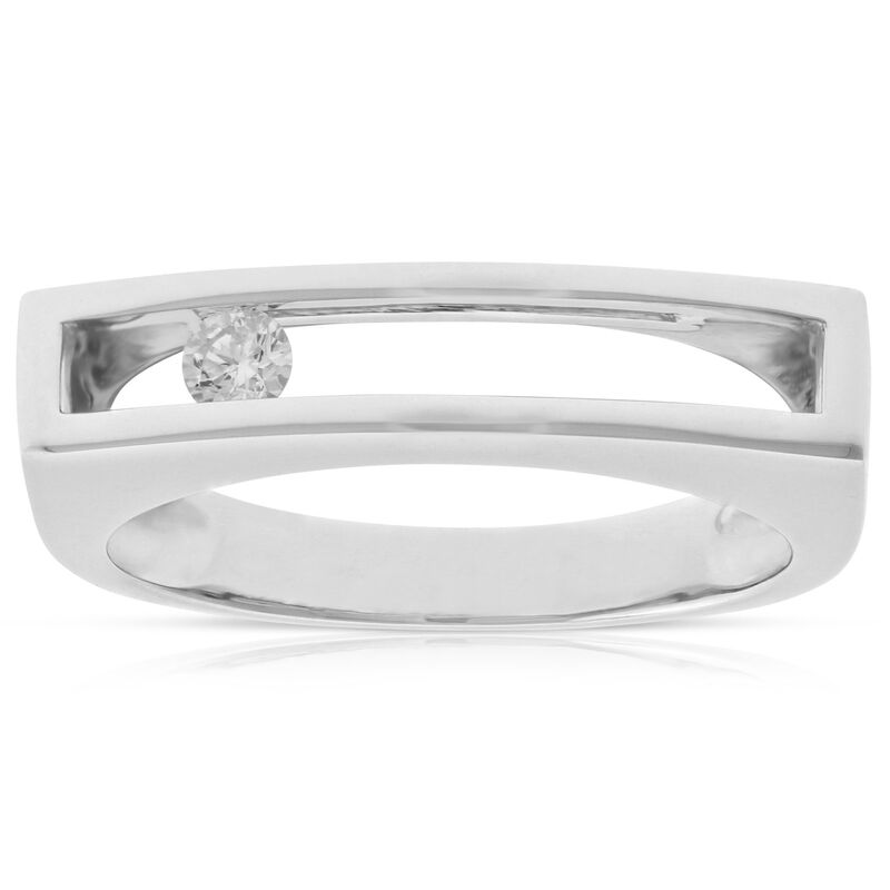 Sliding Diamond Ring, 14K White Gold image number 0