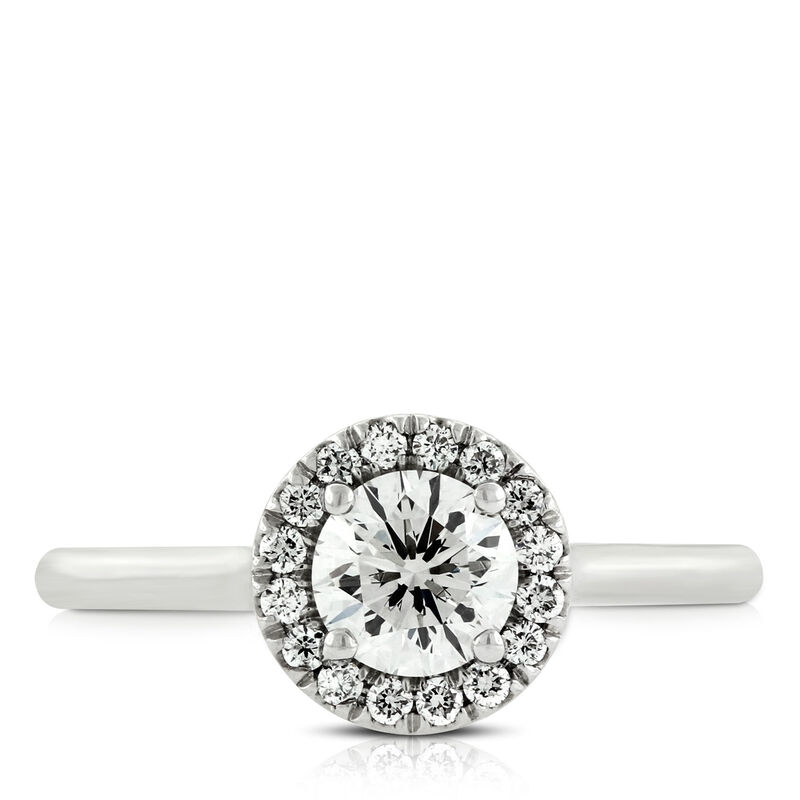 Ben Bridge Signature Diamond Halo Ring 18K image number 2
