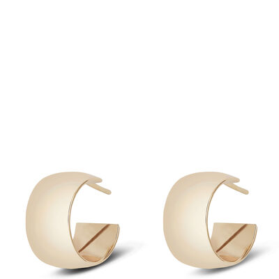 Toscano 9.9MM Chunky Hoop Earrings, 14K Yellow Gold