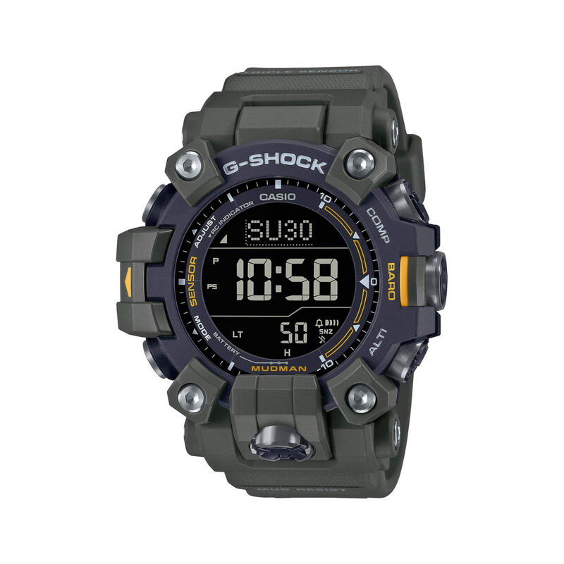 G-Shock Master of G - Land Mudman Watch Green Resin Case and Strap, 56.7mm image number 0