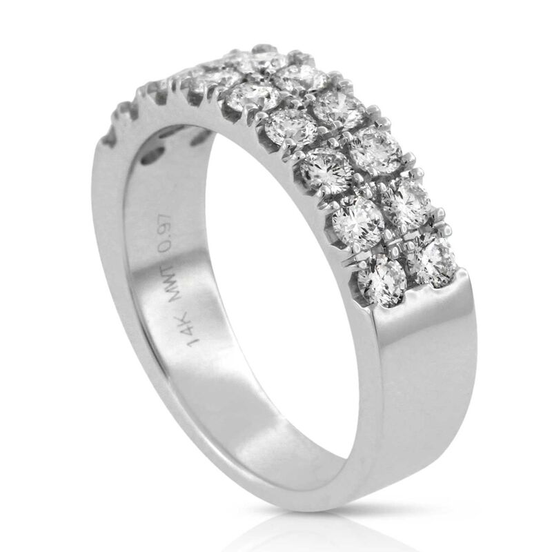 Two Row Diamond Ring 14K image number 3