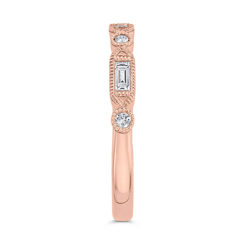 Bella Ponte Rose Gold Diamond Band 14K image number 2