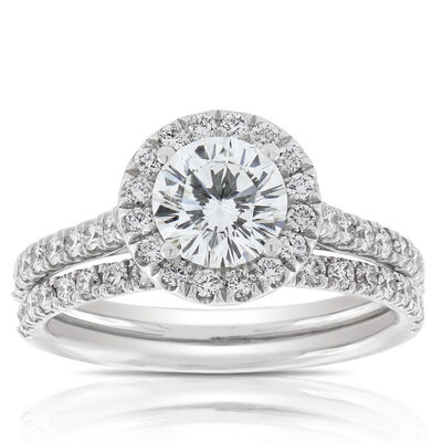 Ben Bridge Signature Diamond Bridal Set 18K