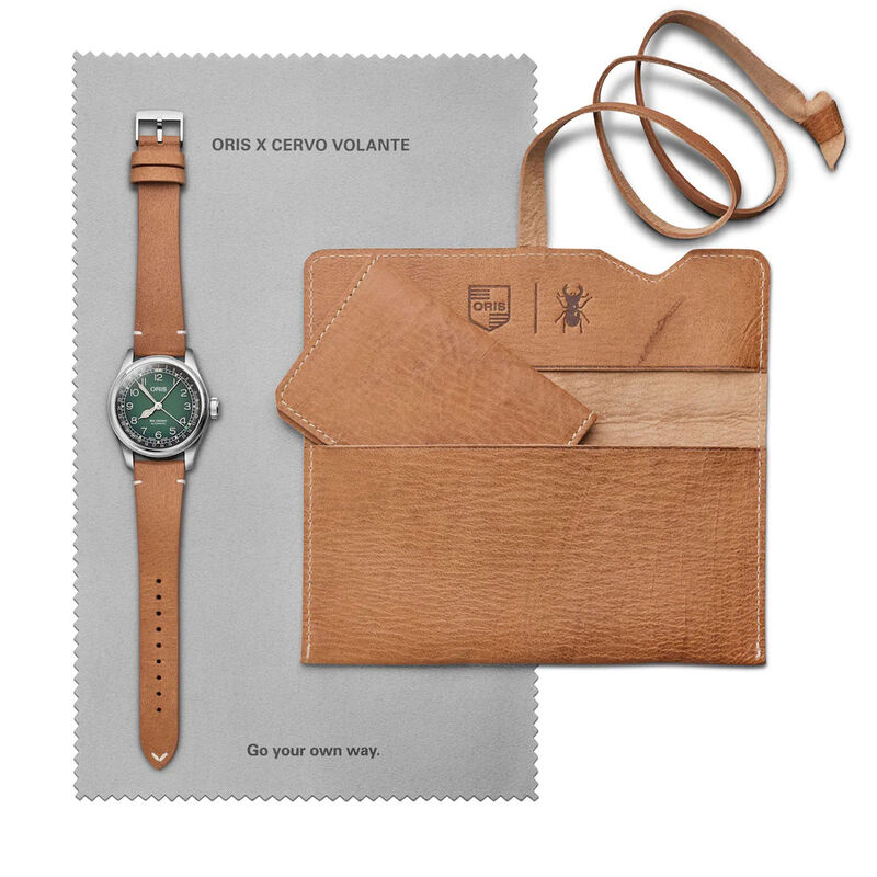 Oris Big Crown Pointer Date Cervo Volante Limited Edition Green Dial Watch, 38mm image number 3