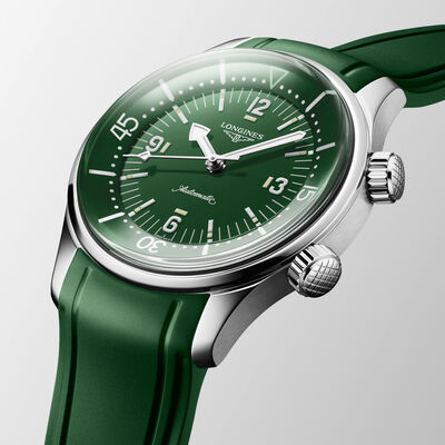 Longines Legend Diver Green Dial Watch, 39mm