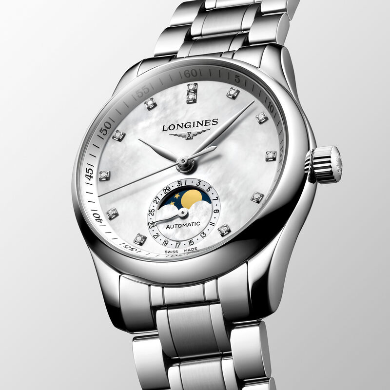 Longines Master Collection Moonphase White Dial Watch, 34mm image number 1