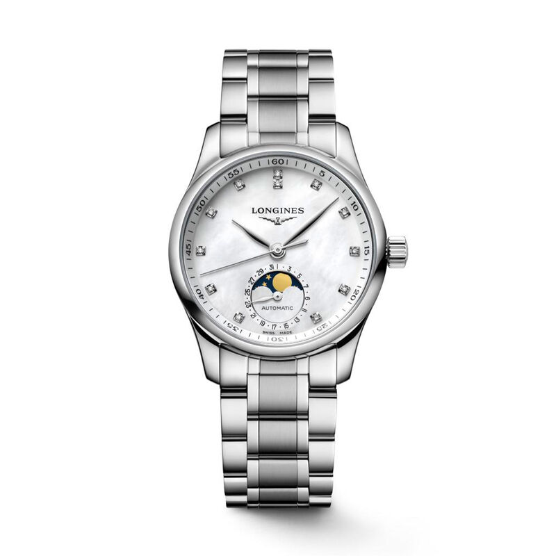 Longines Master Collection Moonphase White Dial Watch, 34mm image number 0