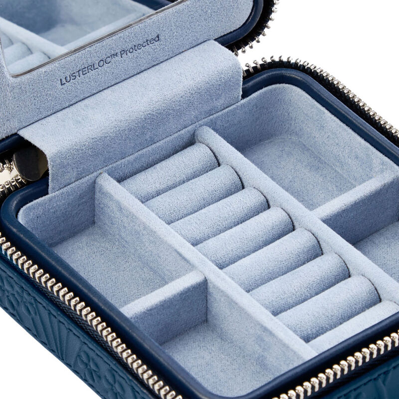 WOLF X LIBERTY All Over Ianthe Small Travel Jewelry Zip Case - Navy image number 5