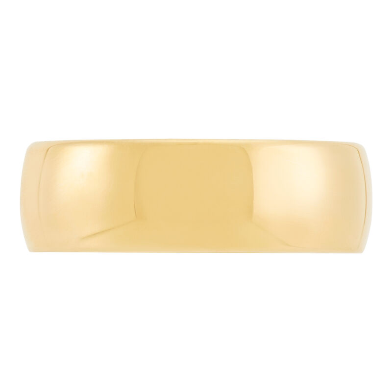 Yellow Gold Polished Rounded 7mm Band 14K image number 2