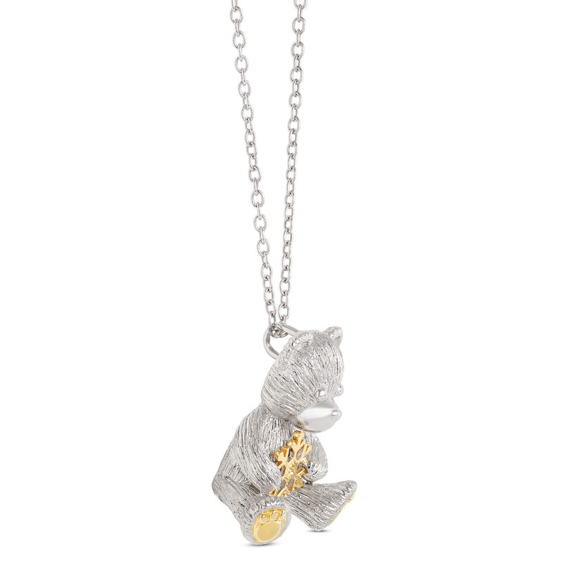 2023 Benny Bear Two-Tone Snowflake Necklace, Sterling Silver image number 1