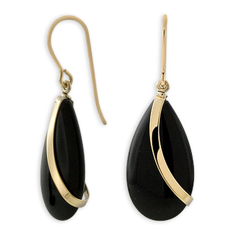 Onyx Earrings 14K image number 2