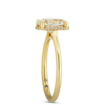 Timeless Bella Ponte Oval Diamond Engagement Ring, 1.67 Carat Weight, 14K Yellow Gold Size 6.5