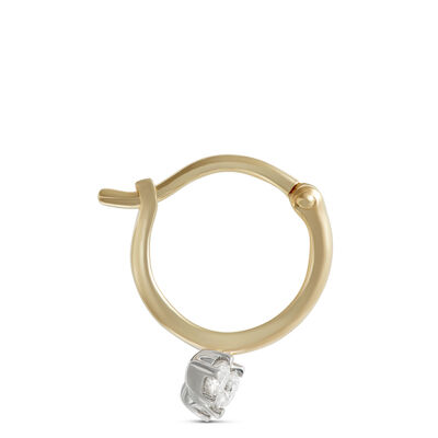 8.7MM Diamond Hoop Earrings, 14K Gold