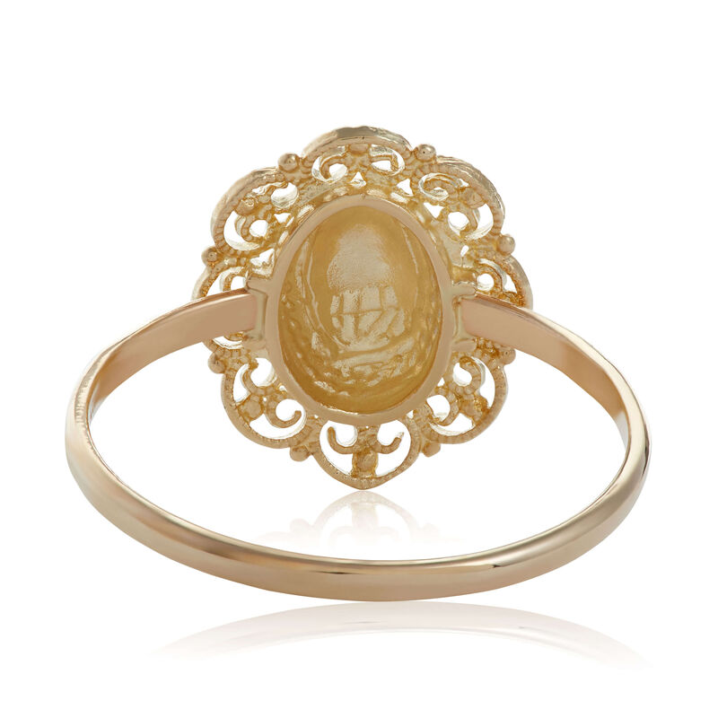 Toscano Filigree Framed Oval Dome Ring 14K image number 2