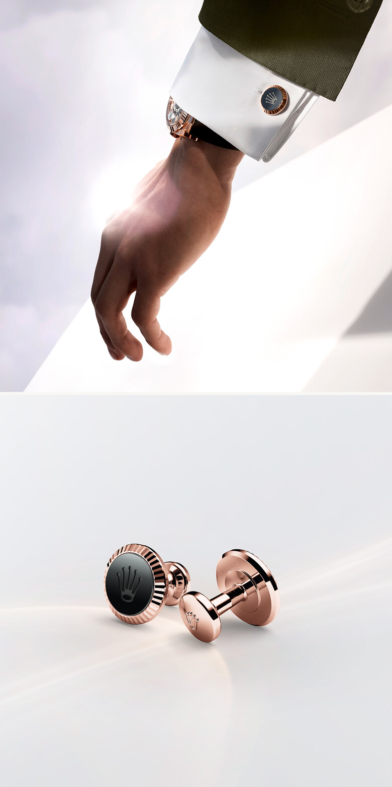 Rolex 'Fluted' cufflinks