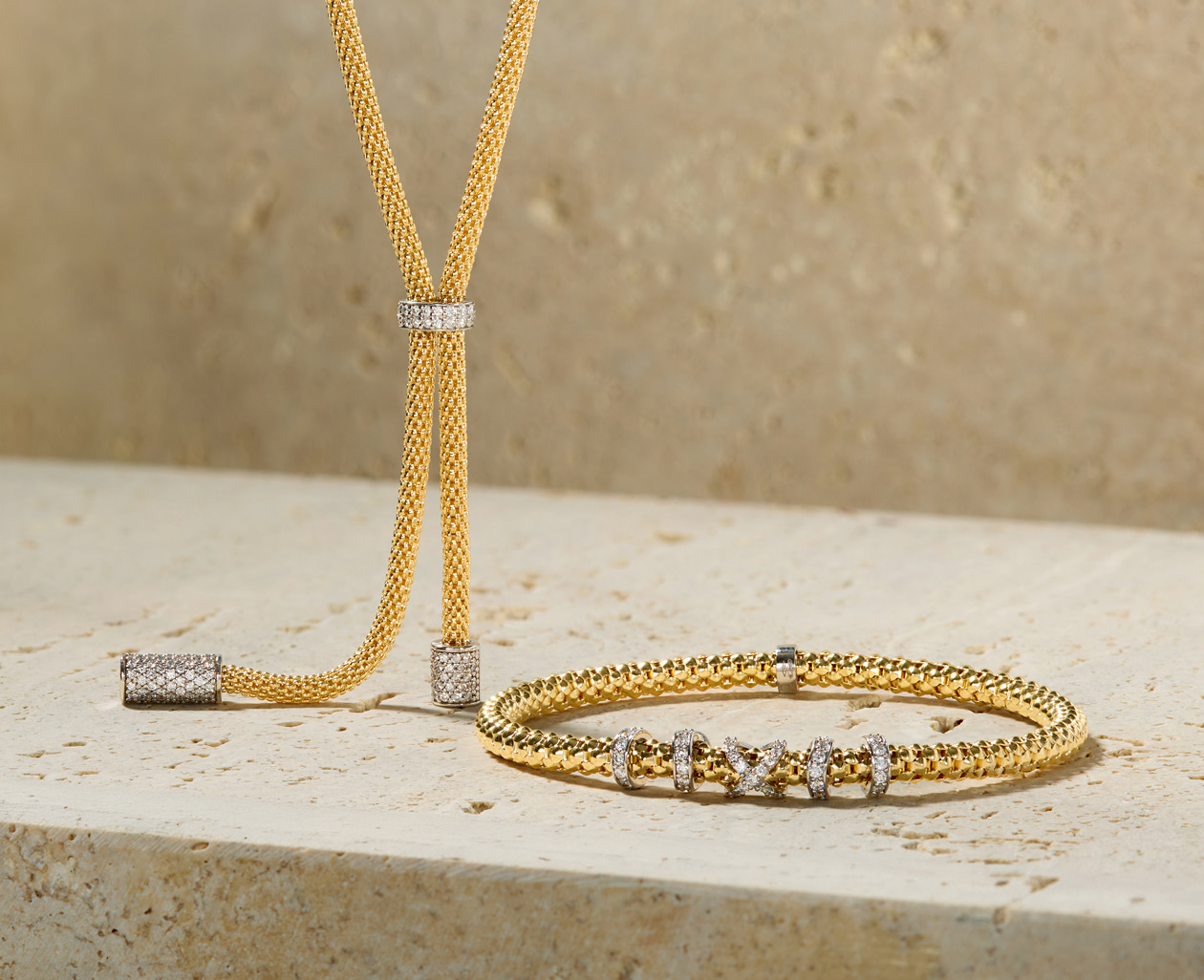 Italian crafted 18k yellow gold jewelry