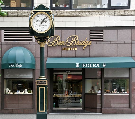 Ben Bridge Rolex storefront with clock