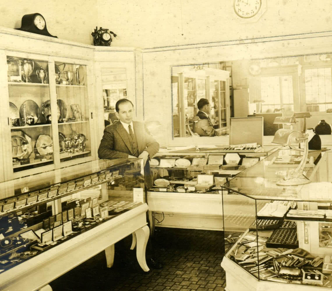 Sam Silverman in Seattle store circa 1912