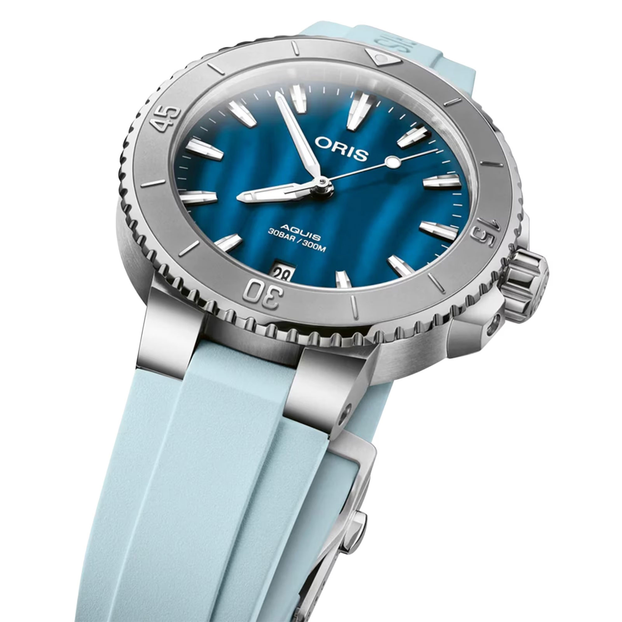 Oris Aquis Date Blue Dial Watch, 36.5mm