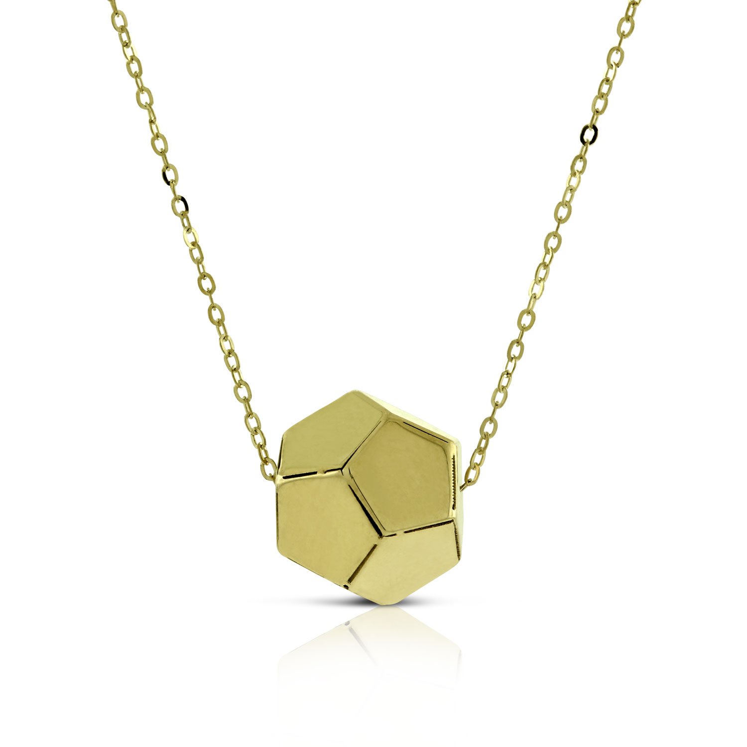 Faceted Ball Pendant Necklace 14K | Ben 