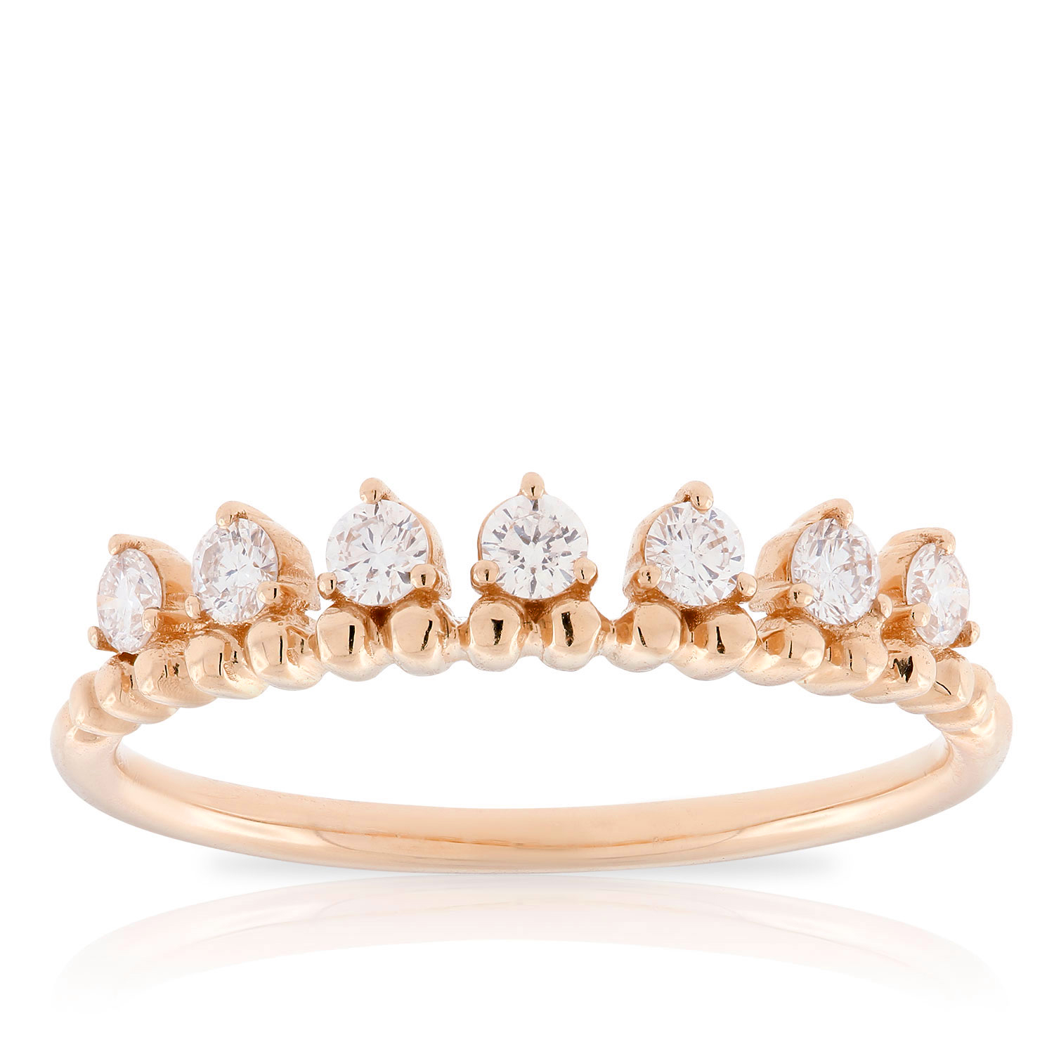 Rose Gold Wedding Band Stackable nodrilmes
