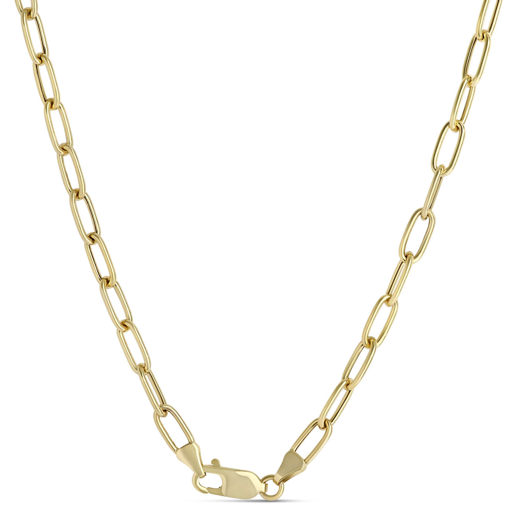 Toscano 18-Inch Oval Link Necklace, 14K Yellow Gold