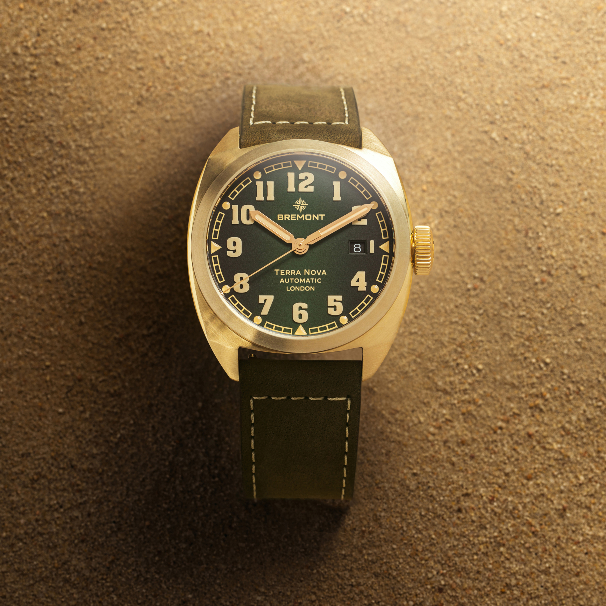 Bremont Terra Nova Date Bronze Green Dial Watch, 40.5mm