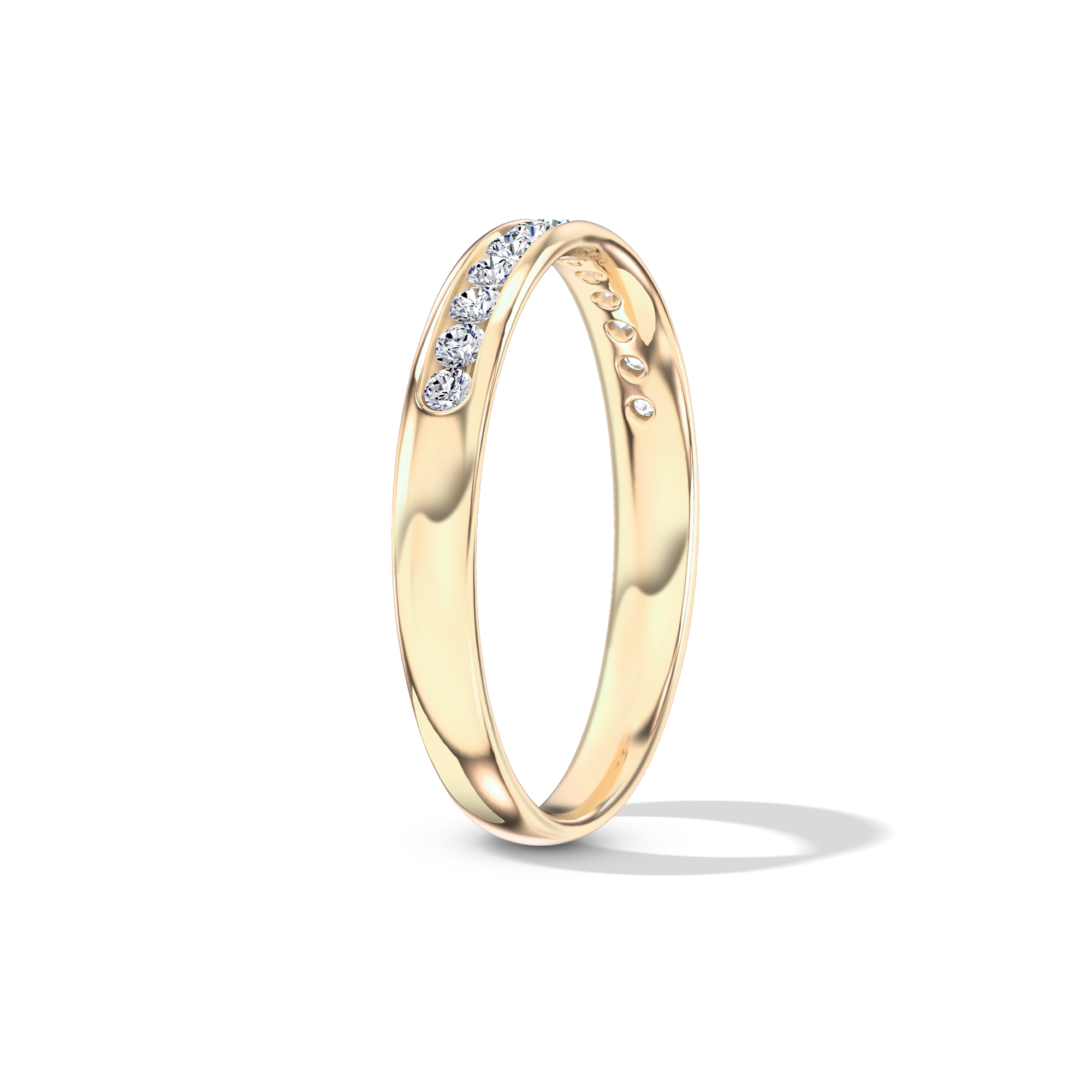 Classic Round Diamond Anniversary Band, &frac14; Carat Total Weight, 14K Yellow Gold