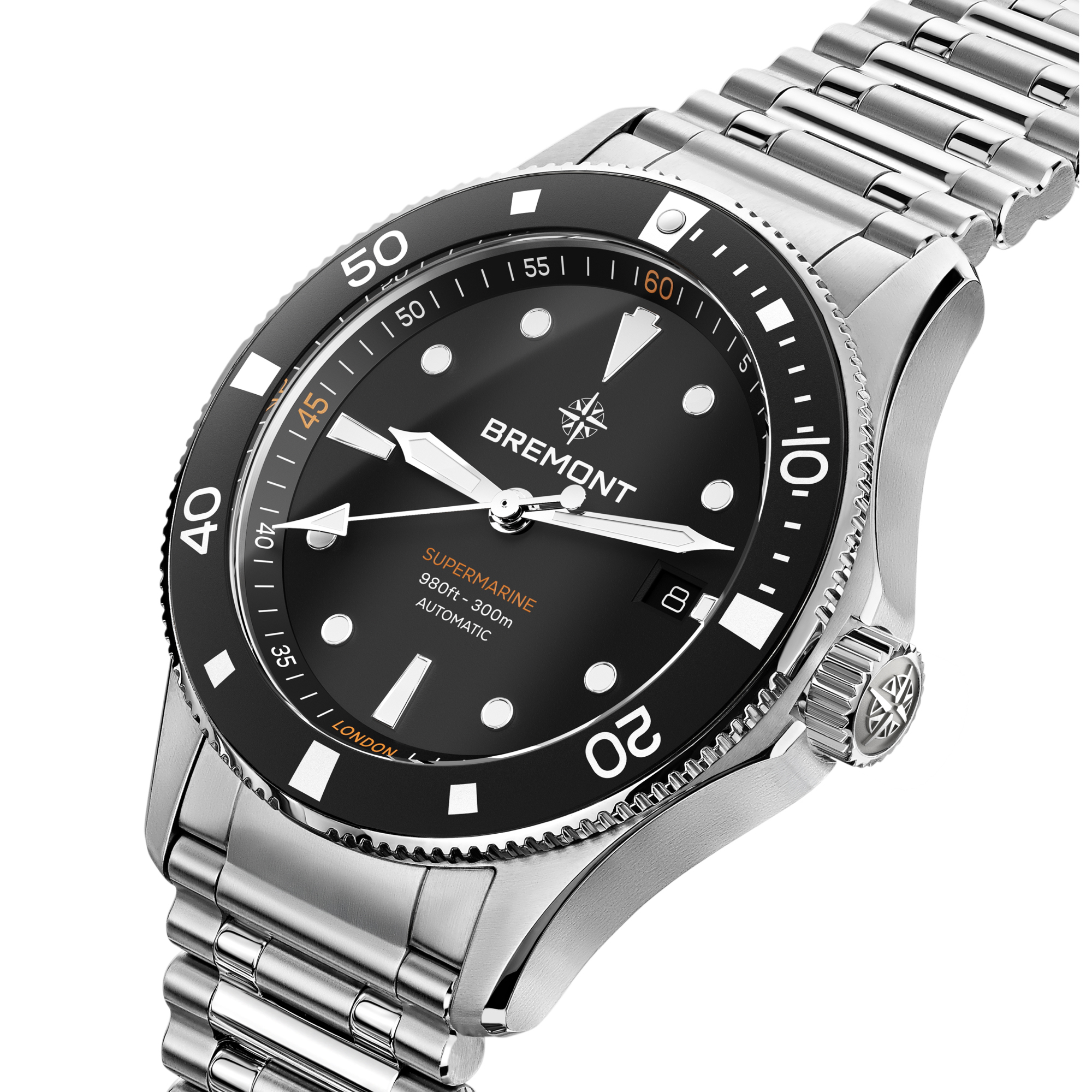 Bremont Supermarine 300M Date Black Dial Watch, 40mm