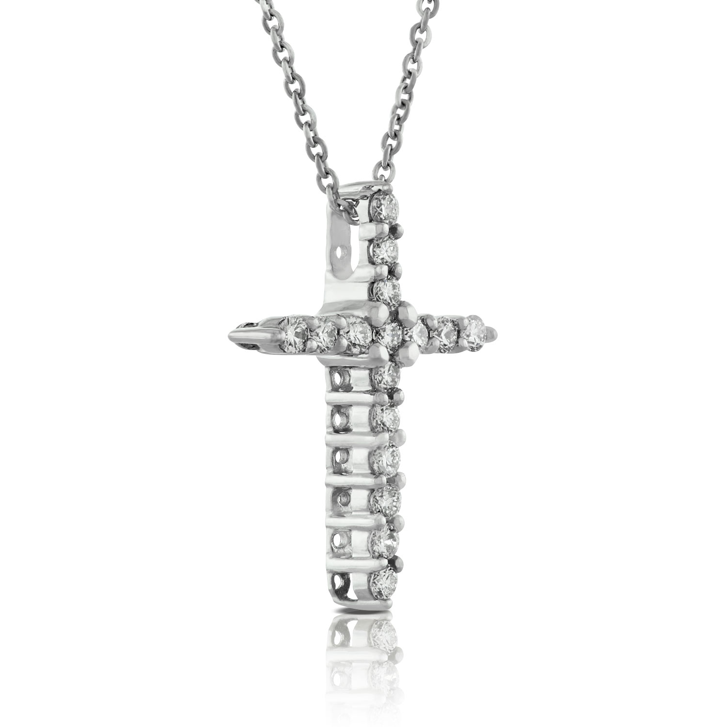 Diamond Cross Pendant 14K