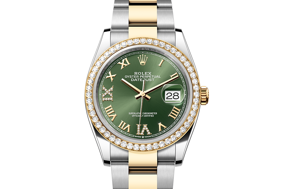 Rolex Datejust 36 Datejust Oyster, 36 mm, Oystersteel, yellow gold and diamonds - M126283RBR-0012 at Ben Bridge