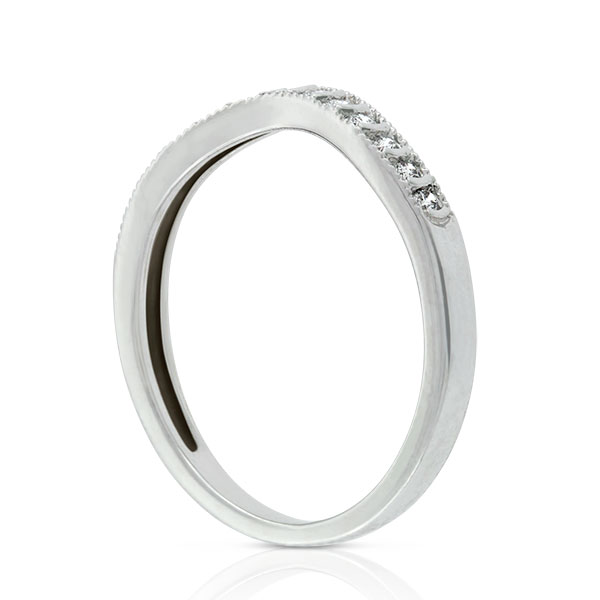 Diamond Contour Wedding Band 14K