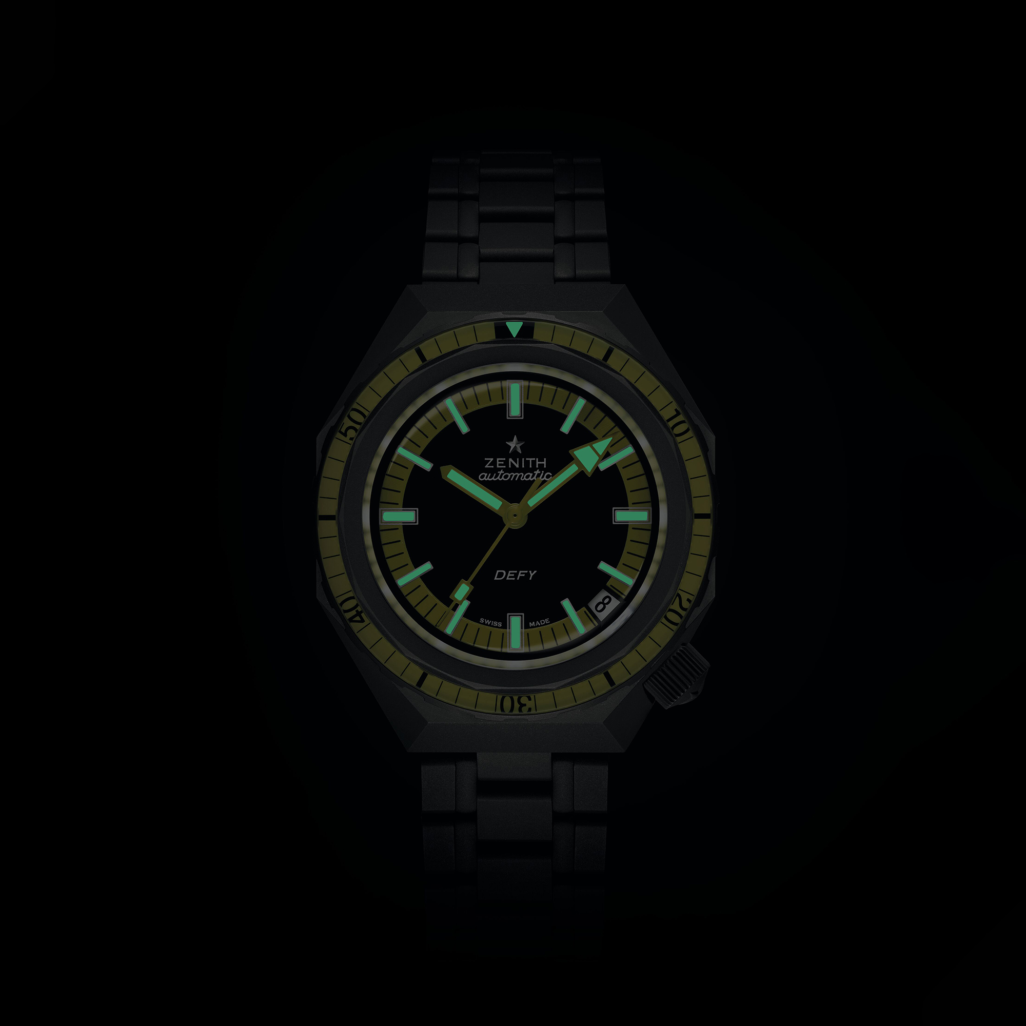 Zenith Defy Revival Diver Black Dial Watch, 37mm