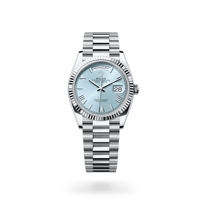rolex day-date in platinum, m128236-0018 - ben bridge
